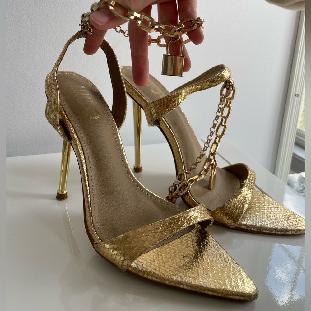 Ego gold heels UK Size 5 US Size 7